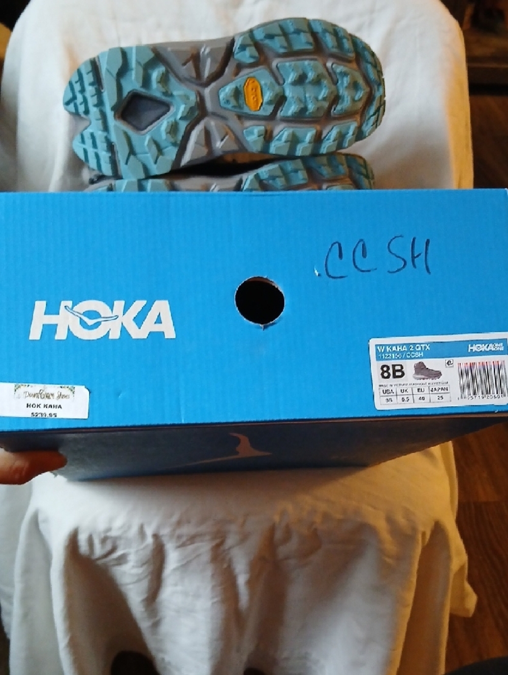 Hoka Women's Dark Gray Lace-Up Hiking Boots with Pink Accents - Picture 10 of 11